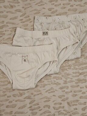 Zara White Cotton Briefs 3 Pack - Sz 2/3